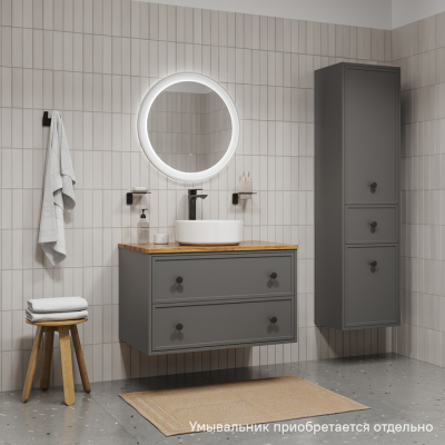 Тумба подвесная со столешницей 80 см темно-серый Torr IDDIS TOR80DBi95K. Фото