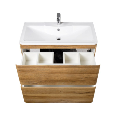 Тумба под раковину напольная BELBAGNO ALBANO-800-2C-PIA-RR Rovere Rustico. Фото