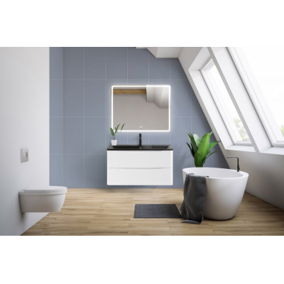 Тумба под раковину подвесная BELBAGNO ACQUA-1200-2C-SO-BL Bianco Lucido. Фото