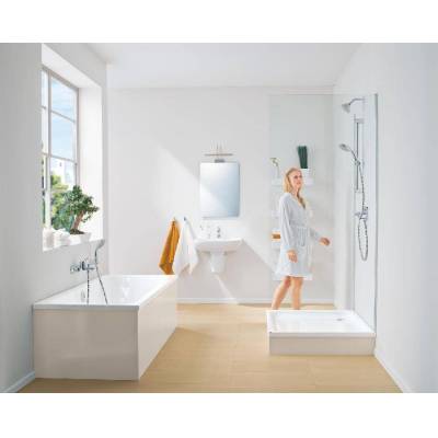 GROHE 32805000 BauCurve Смеситель однорычажный для раковины со сливным гарнитуром. Фото