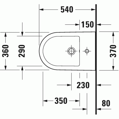 Биде подвесное DURAVIT D-Neo 2294150000. Фото