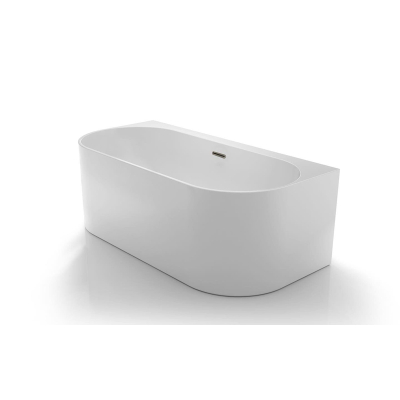 Ванна акриловая Azario BRADFORD 1800х800х580 пристенная, в комплекте с сифоном и металлической рамой BRA18080. Фото