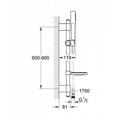 Душевой гарнитур GROHE Euphoria Cosmopolitan 27368000. Фото