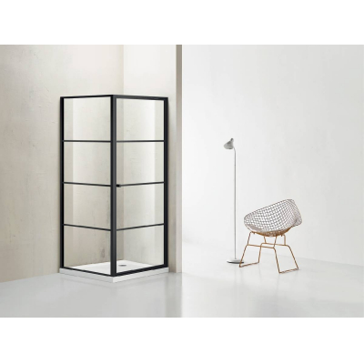 Душевое ограждение AZARIO Richmond 100х100 AZ-NAG1221 1000 Black. Фото