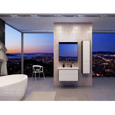 Зеркальный шкаф ROCA Ronda 60 белый глянец/антрацит ZRU9302968. Фото