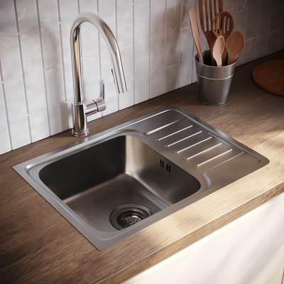 Мойка нерж. сталь шелк с крылом 605*440*180 Sound IDDIS SND60SDi77. Фото