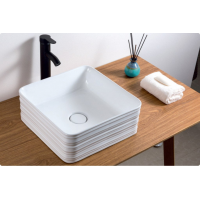 Раковина накладная BELBAGNO 38х38 BB1407. Фото