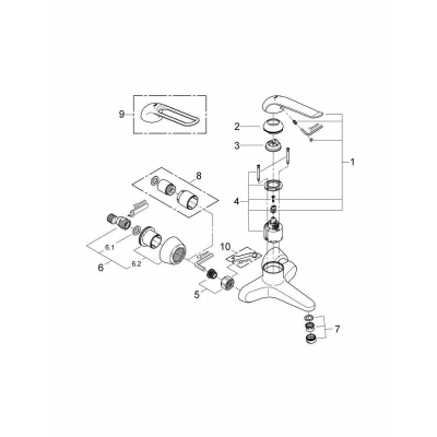 Смеситель для раковины GROHE Euroeco Special 32778000. Фото