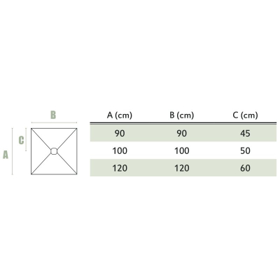 Душевой поддон ACQUABELLA COLLEZZIONI Base Slate PLATO_BASE_SLATE_90_CUADR_CEMENTO_90x90. Фото