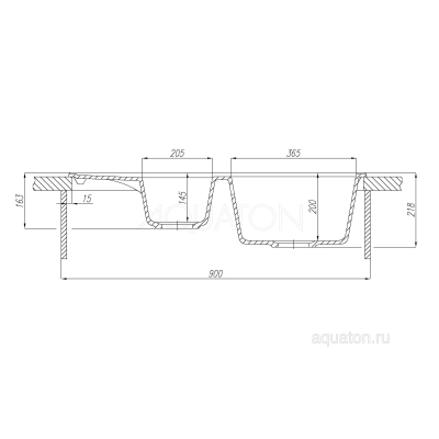 Мойка для кухни Aquaton Делия 87 латте 1A716232DE260. Фото