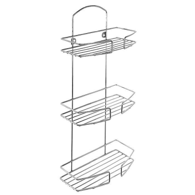 Полка трехъярусная прямая проволока стальная 13 Milardo 013W030M44 для ванной комнаты. Фото