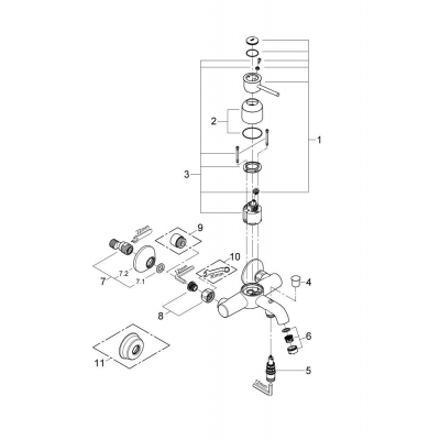 Смеситель для ванны GROHE BauClassic 32865000. Фото