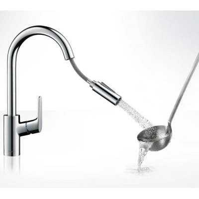 Смеситель для кухни Hansgrohe Focus под сталь 31815800. Фото
