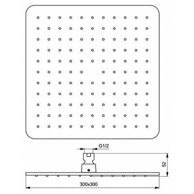 Верхний душ IDEAL STANDARD Idealrain Cube L1 B0025AA. Фото