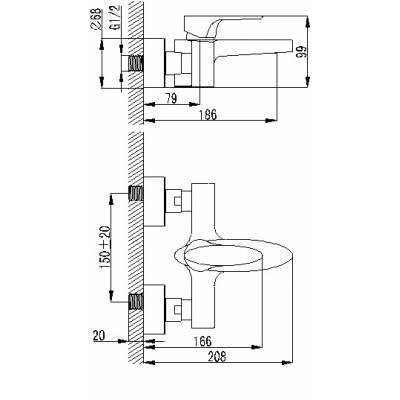 Смеситель для ванны BERHOLM Spark SPASB00B02. Фото