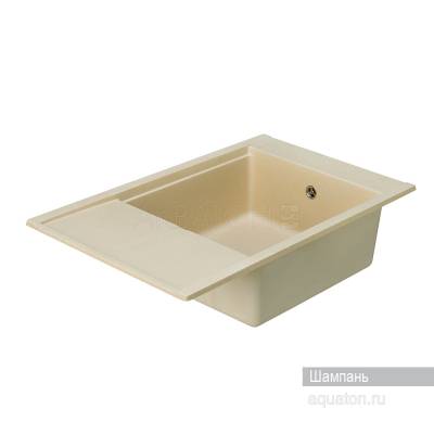Мойка для кухни Акватон Делия 78 прямоугольная с крылом шампань 1A715132DE290. Фото