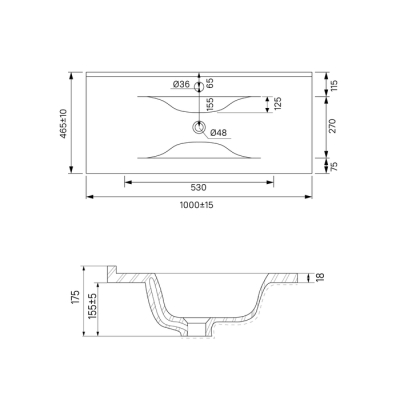 Тумба с умывальником напольная 100 см светло-серый Oxford IDDIS OXF10L1i95K  подходит умыв. 0131000i28. Фото