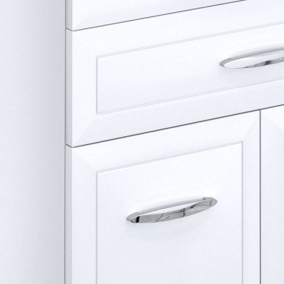 Тумба с умывальником для ванной комнаты напольная белая 65 см Victoria Milardo VIC65W1M95K. Фото