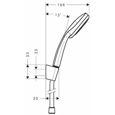 Душевой гарнитур HANSGROHE Croma 100 Vario 27592000. Фото