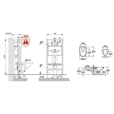 Комплект ROCA Victoria Пэк 4 в 1 893100000. Фото