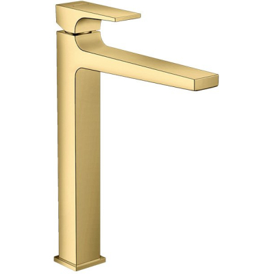 Смеситель для раковины Hansgrohe Metropol 260 со сливным клапаном Push-Open 32512990 золото. Фото