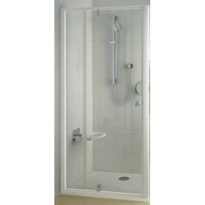 Душевая дверь двухэлементная RAVAK Pivot PDOP2-120 (белый+транспарент) 03GG0100Z1. Фото