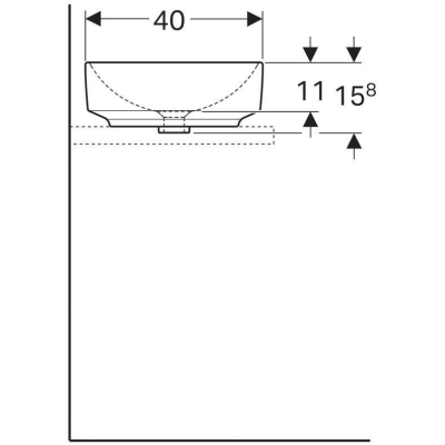 Раковина GEBERIT VariForm 55х40 500.774.01.2. Фото
