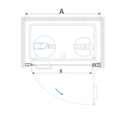 Душевая дверь RGW PASSAGE PA-03 04080308-51 80 см. Фото