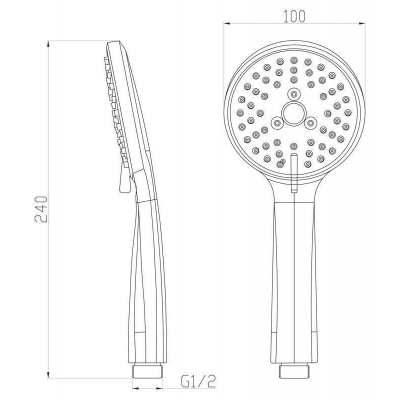 Ручной душ BELBAGNO Nova BB-D1C1. Фото