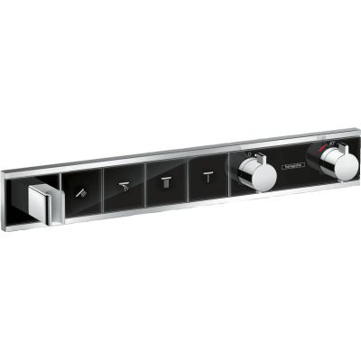 Термостат Hansgrohe RainSelect для душа 15357600, черный/хром. Фото