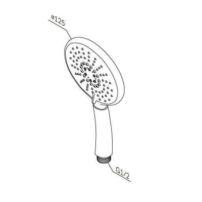 Душевая лейка AM.PM Bliss L F0253100. Фото