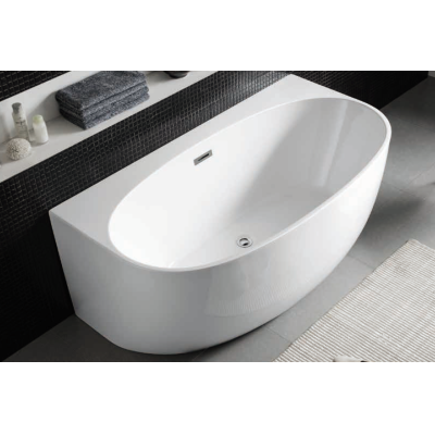 Ванна акриловая Azario Cambridge 1800X880X580, пристенная, в комплекте с сифоном и металлической рамой. Фото