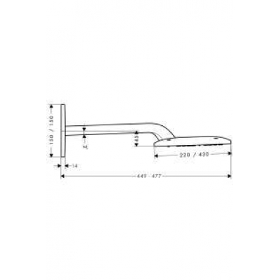 Верхний душ HANSGROHE Raindance Е Air 2jet 420 27373000. Фото