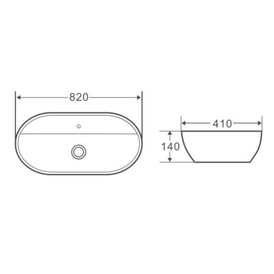 Раковина накладная BELBAGNO 82х41 BB1347. Фото