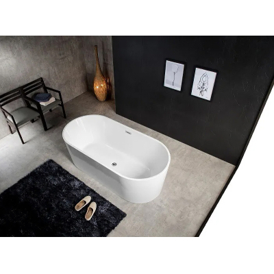 Ванна акриловая Azario BRISTOL 1700х800х580, свободностоящая, в комплекте с сифоном и металлической рамой, BRI17080. Фото