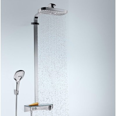 Душевая стойка Hansgrohe Raindance Select Push 300 2jet Showerpipe белый/хром 27126400. Фото