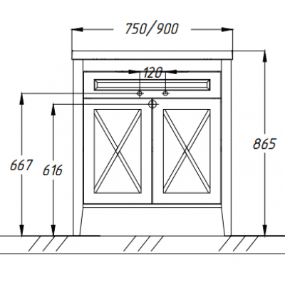 Тумба с раковиной напольная OPADIRIS Палермо 80 нагал. Фото