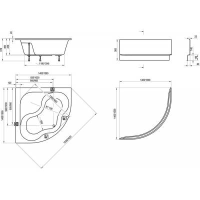 Ванна RAVAK Gentiana 150х150 CG01000000. Фото