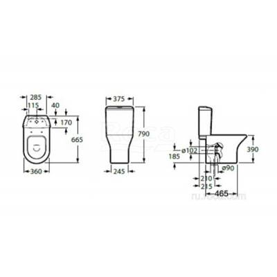 Унитаз напольный ROCA Leon 342649000. Фото