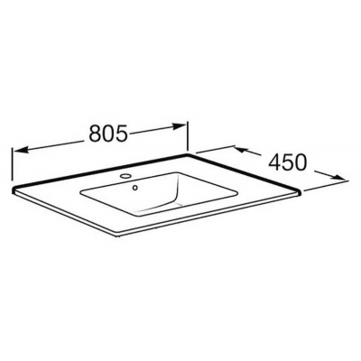 Раковина мебельная ROCA Victoria Nord 80х45 32799C000. Фото