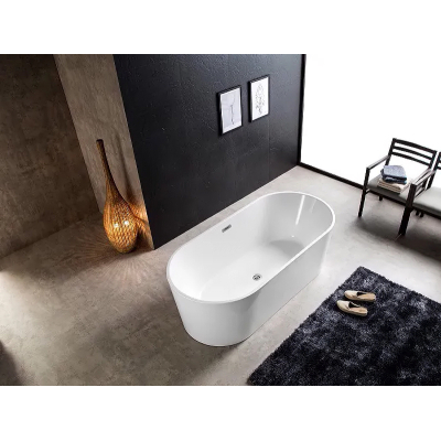 Ванна акриловая Azario BRISTOL 1700х800х580, свободностоящая, в комплекте с сифоном и металлической рамой, BRI17080. Фото