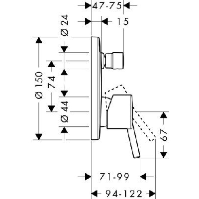 Смеситель для ванны Hansgrohe Talis S 32475000. Фото