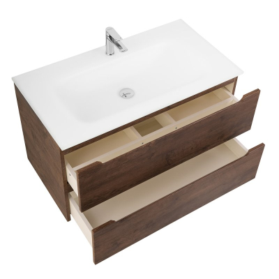 Тумба под раковину подвесная BELBAGNO ETNA-1000-2C-SO-RW-P Rovere Moro. Фото