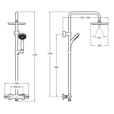 Душевая система Jacob Delafon July E5523-CP. Фото