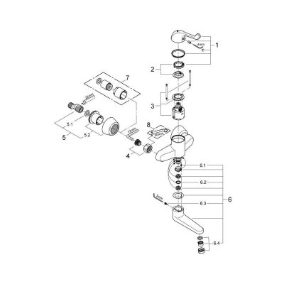 Смеситель для раковины GROHE Euroeco Special 32792000. Фото