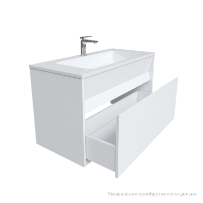 Тумба подвесная с ящиком белая 100 см Esper IDDIS ESP10W0i95. Подходит ум. 4501000i28. Фото