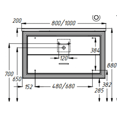 Тумба с раковиной подвесная OPADIRIS Карат 80 (патина серебро). Фото
