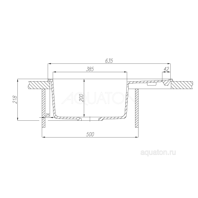Мойка для кухни Aquaton Делия 65 кофе 1A718632DE280. Фото