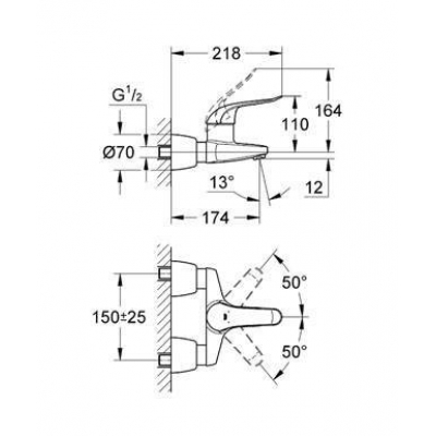 Смеситель для раковины GROHE Euroeco Special 32777000. Фото