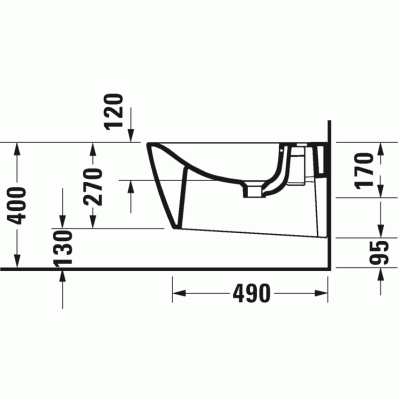 Биде подвесное DURAVIT VIU 2292150000. Фото